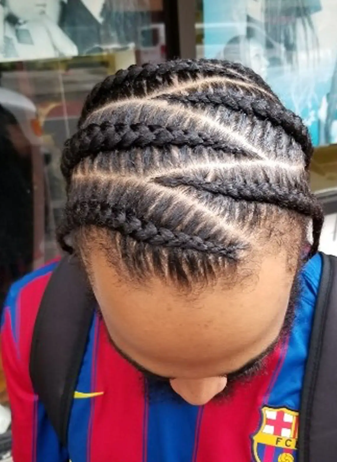 Side part braids