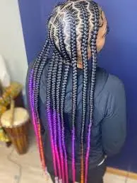 Dyed Pop Smoke braids