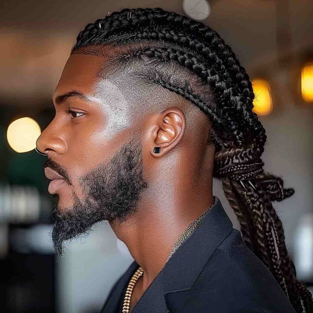 Classic braids starting at the center of the head